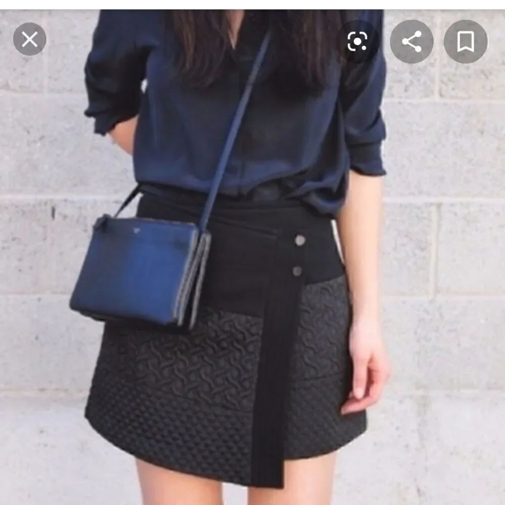CAbi #926 Swathe Skirt in Black Mini